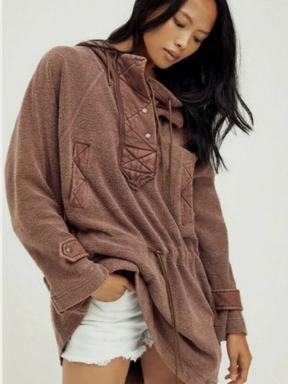 Free People Jacket Hood
Pullover Sadie Surplus Knit We The Free Stone